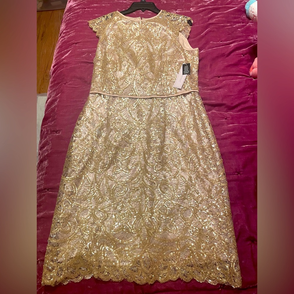 Gold Sequin Cocktail Dress